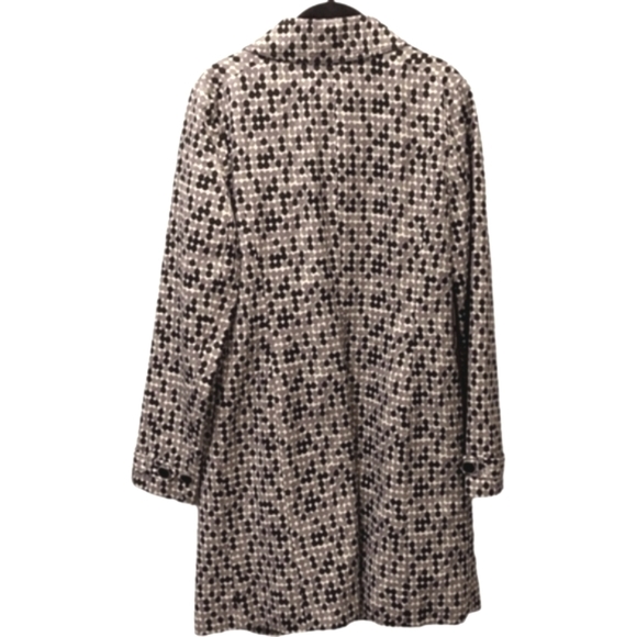 Sold • Apt. 9 1960s Mod Style Purple Polka Dot Spring Weight Lined Trench Rain - Picture 2 of 6